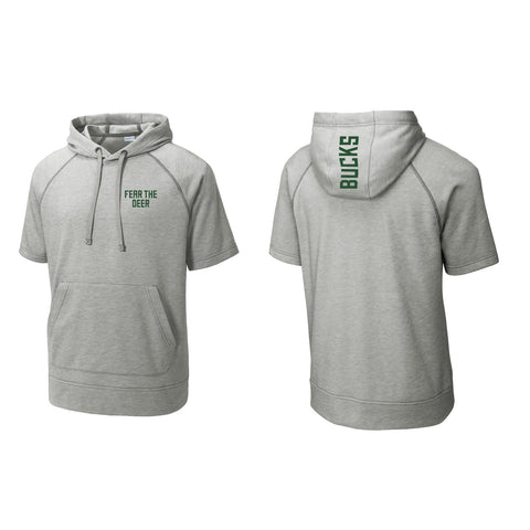 Sport-Tek ® PosiCharge ® Tri-Blend Wicking Fleece Short Sleeve Hooded Pullover