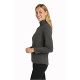 Port Authority® Ladies Heather Microfleece Full-Zip Jacket