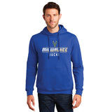 Men's Fan Favorite Fleece Pullover Hooded Sweatshirt DESIGN 1 and Mystery T-shirt Bundle